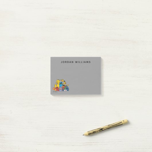 Leuke Sesame Street-vriendjes Post-it® Notes (Op bureau)