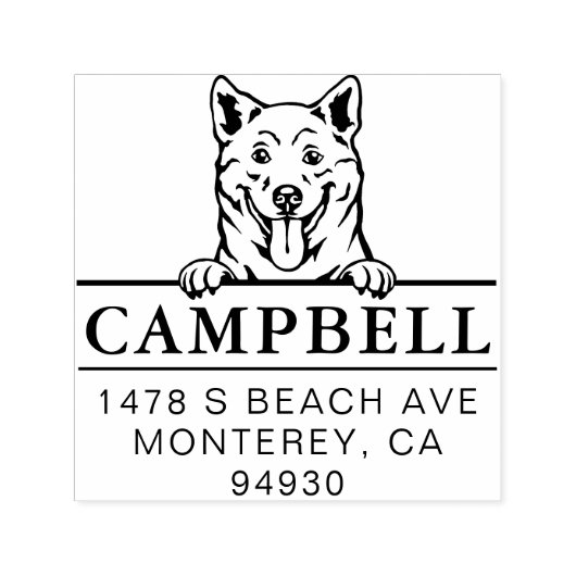 Leuke Shiba Inu Aangepaste hond adres stempel (Design)