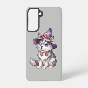 Leuke Siberische Husky Dog in Heks Pet Samsung Galaxy Hoesje