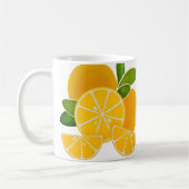 Leuke sinaasappels minimalistische moderne graphic koffiemok (Links)
