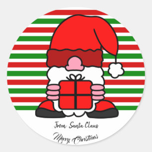 Leuke Sinterklaas Cartoon Custom Name Fun Christma Ronde Sticker