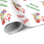 Leuke Sinterklaas en Gift Box Kerstmis Cadeaupapier (Rol Hoek)