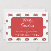 Leuke Sinterklaas Rode bessen Vrolijk Kerstfeest Feestdagenkaart (Achterkant)