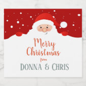 Leuke Sinterklaas - Vrolijk Kerstfeest - Gepersona Sparkling Wijnetiket (Enkel label)