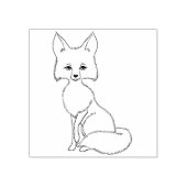 Leuke Sitting Fox Rubber Stamp Rubberstempel (Afrduk)