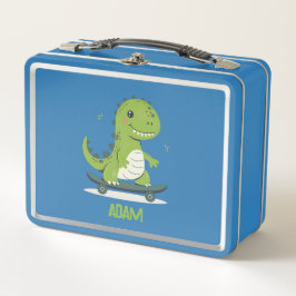 Leuke skateboarden dinosaurus met Kinder naam