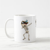 Leuke Skeleton Pirate Halloween Dab Dancer Koffiemok (Links)