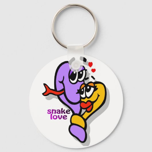leuke slangenliefde sleutelhanger (Voorkant)