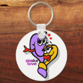 leuke slangenliefde sleutelhanger (Voorkant)