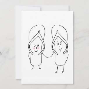 leuke slippers, stel, sandaal thema kaart