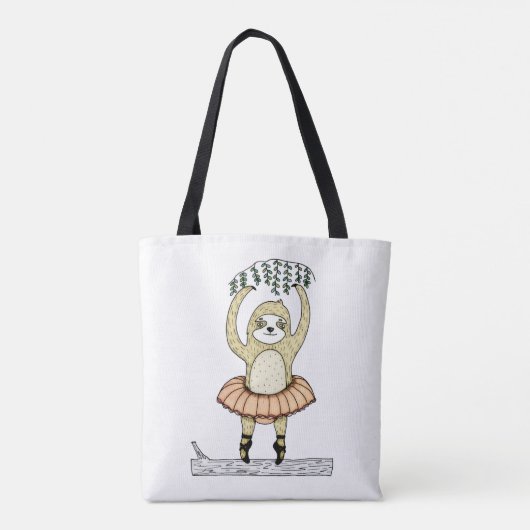 Leuke Sloth Ballet Canvas tas (Achterkant)