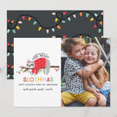 leuke slotwalige kerstfoto feestdagenkaart (Voorkant / Achterkant)