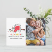 leuke slotwalige kerstfoto feestdagenkaart (Staand voorkant)