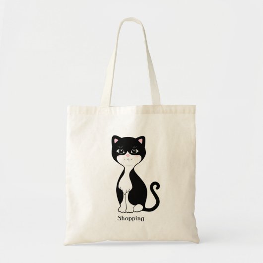 Leuke Smart Tuxedo Kat Tote Bag (Voorkant)