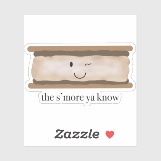 Leuke S'more Campfire Sticker (Vel)