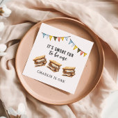 Leuke Smores Camping Rustiek 1e Verjaardag Servet