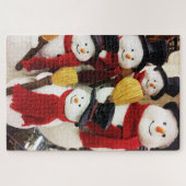 Leuke Sneeuwman Kerstmis Legpuzzel (Horizontaal)