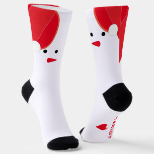 Leuke sneeuwman naam Schattige Cozy Red Snowy Hear Sokken