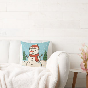 Leuke sneeuwman Schattigee kerst Kussen