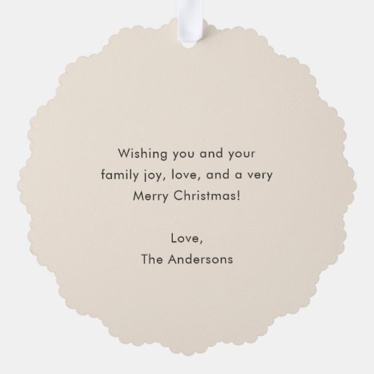 Leuke sneeuwman Schattigee kerst Ornament Kaart (Achterkant)