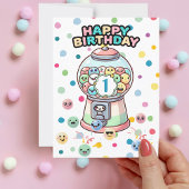 Leuke snoep kauwgomautomaat, Aangepaste Eerste Ver Briefkaart