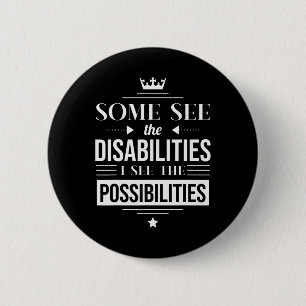 Leuke sommigen zien de handicaps die ik zie de mog ronde button 5,7 cm