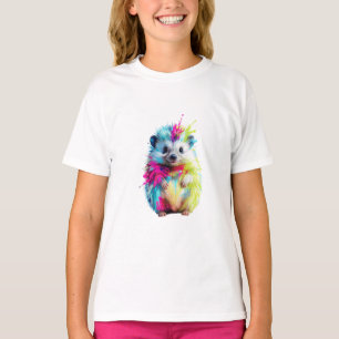 Leuke Spattenverf Egeltje voor Kinderen T-shirt
