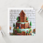 LEUKE SPEELGOED LOGS VERSIERDE VERJAARDAGSTAART KAART (Voorkant / Achterkant in situ)