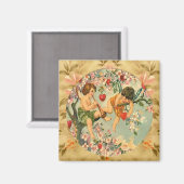 Leuke Speelse Cherubs  Custom Magnet Magneet (Voorkant / Achterkant)