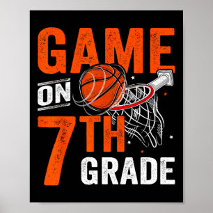Leuke spelletjes op de zevende klas basketbal eers poster