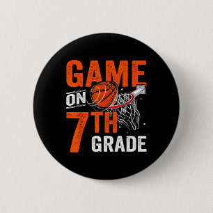Leuke spelletjes op de zevende klas basketbal eers ronde button 5,7 cm