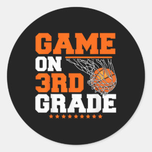 Leuke spelletjes op derde klas basketbal eerste da ronde sticker