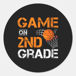 Leuke spelletjes op tweedeklas basketbal eerste da ronde sticker