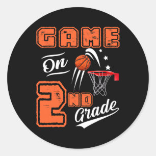 Leuke spelletjes op tweedeklas basketbal eerste da ronde sticker