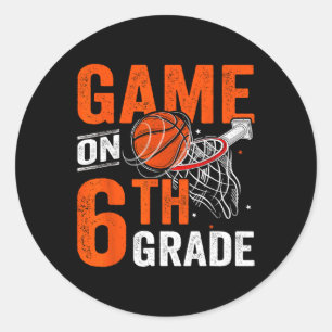 Leuke spelletjes op zesde klas basketbal eerste da ronde sticker
