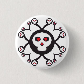 Leuke spider schedel cartoon ronde button 3,2 cm