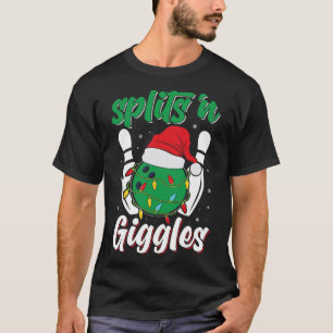 Leuke splitsingen in Giggles Bowling Player Christ T-shirt