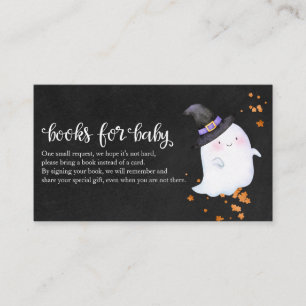 Leuke spook Halloween baby shower boeken voor baby Informatiekaartje