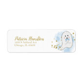 Leuke spook Halloween baby shower label (Voorkant)