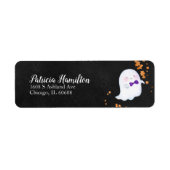 Leuke spook Halloween baby shower label (Voorkant)