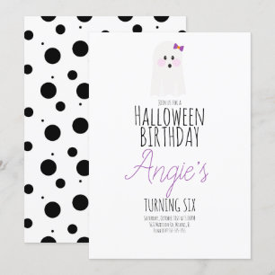 Leuke spook Halloween verjaardagsfeest evenement   Kaart