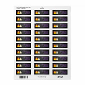 Leuke Spooky Halloween Candy Corn Adresetiketten Etiket (Full Sheet)