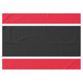 Leuke Sportieve Brede Zwarte Witte Heldere Rode St Tafelkleed (Voorkant (Horizontaal))