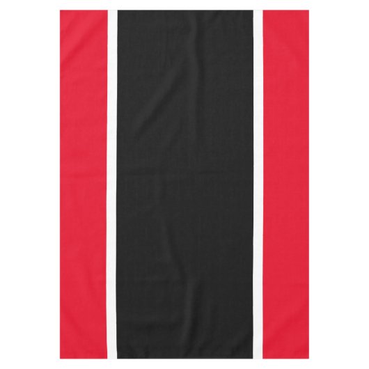 Leuke Sportieve Brede Zwarte Witte Heldere Rode St Tafelkleed (Voorkant)