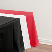 Leuke Sportieve Brede Zwarte Witte Heldere Rode St Tafelkleed (Voorbeeld)