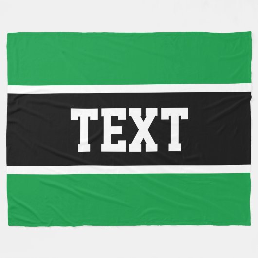 Leuke Sportieve Heldergroen Zwart Wit Centrum Stri Fleece Deken (Voorkant (Horizontaal))