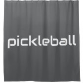 Leuke sportieve moderne witte PICKLEBALL tekst op Douchegordijn (Voorkant)
