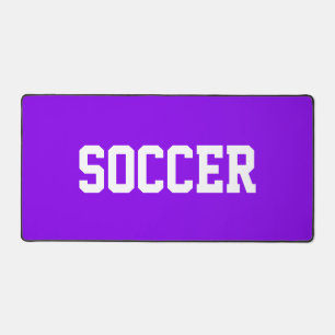 Leuke sportieve VOETBAL Witte tekst op helder paar Bureaumat