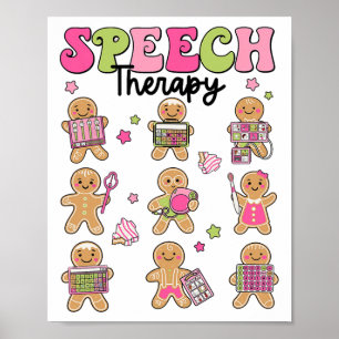 Leuke spraaktherapie peperkoekjes Slp Kerstmis Poster
