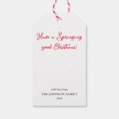 Leuke Springer Spaniel Hond Kerstmis Aangepaste Na Cadeaulabel (Achterkant)